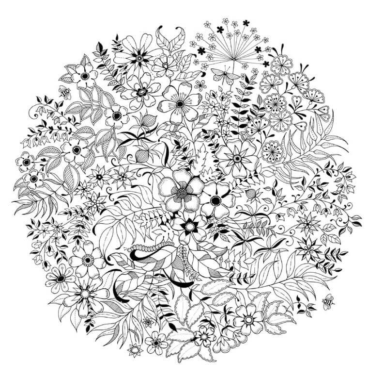 Simple relaxing coloring page