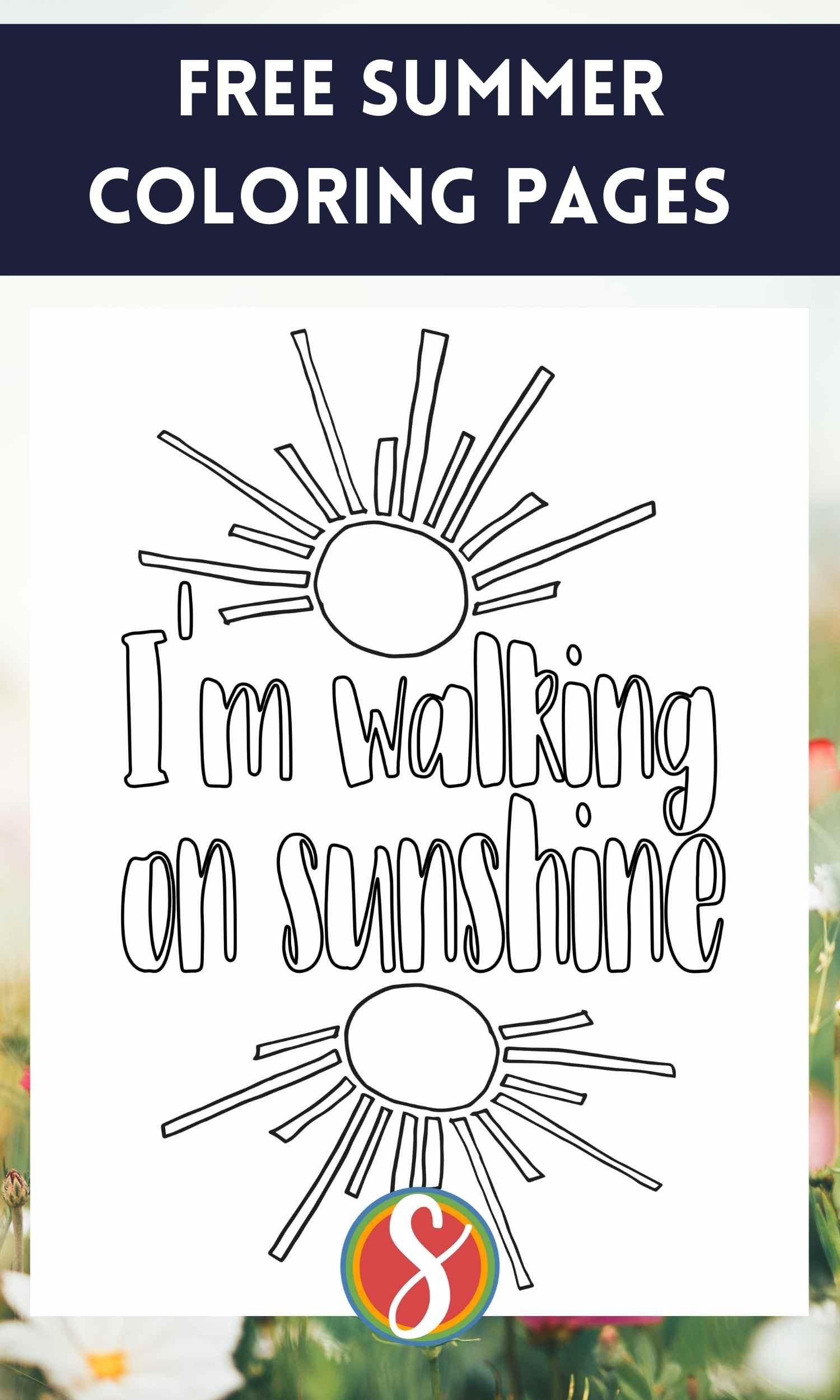 Free summer coloring pages â stevie doodles