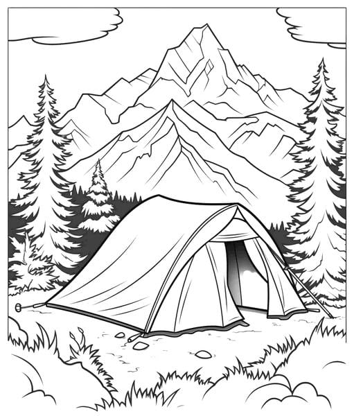 Free printable mountains coloring pages list