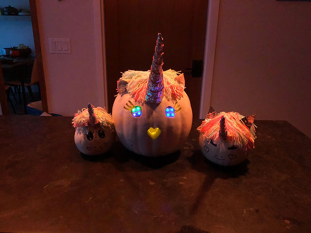 Unicorn pumpkins