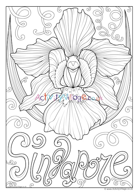 Singapore national flower louring page