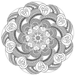 Mandala art coloring page singapore
