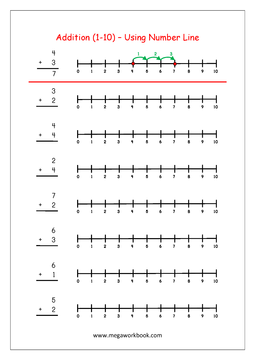 Kindergarten addition worksheets
