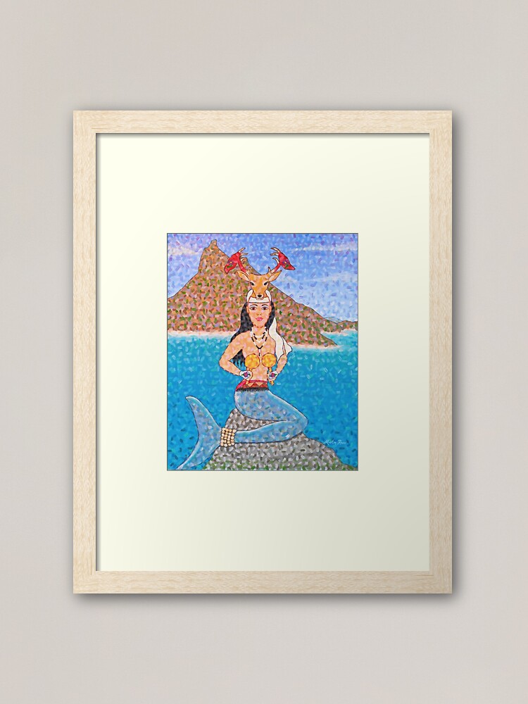Mi yaquesita cuerpo de sirenita framed art print for sale by martinrss