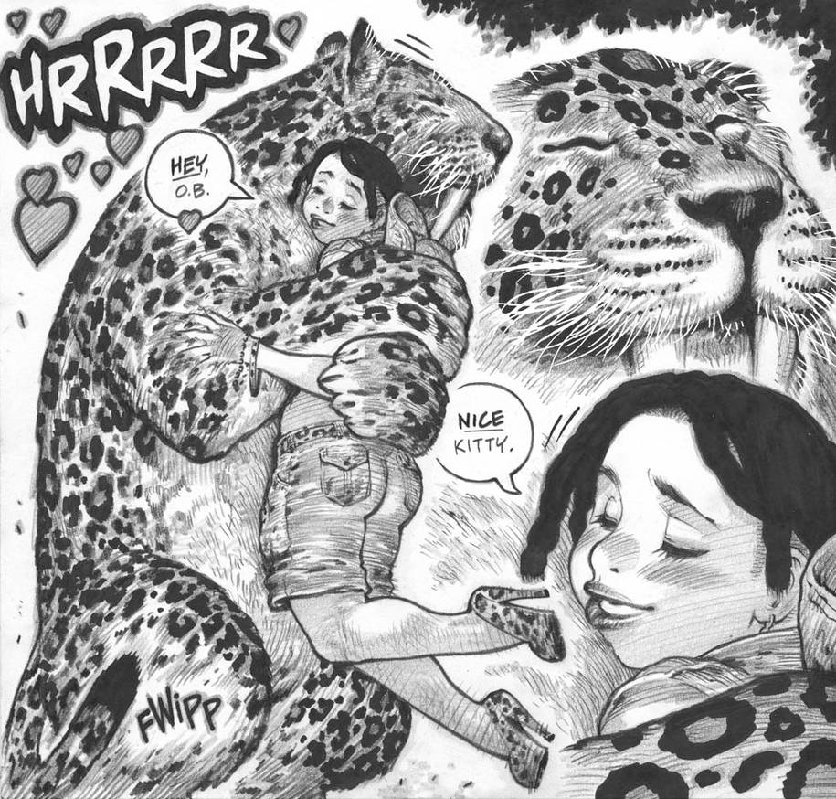 Spookysmilodon panel from empowered vol by adamwarren on