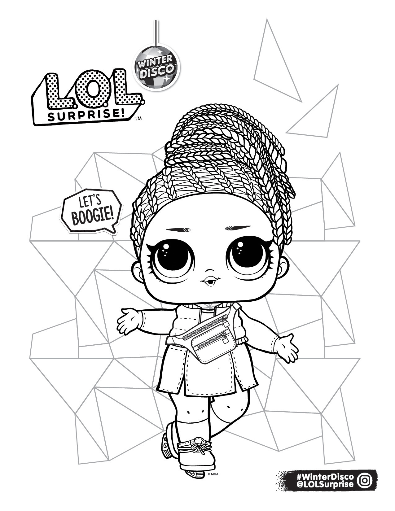 Lol surprise winter disco coloring pages