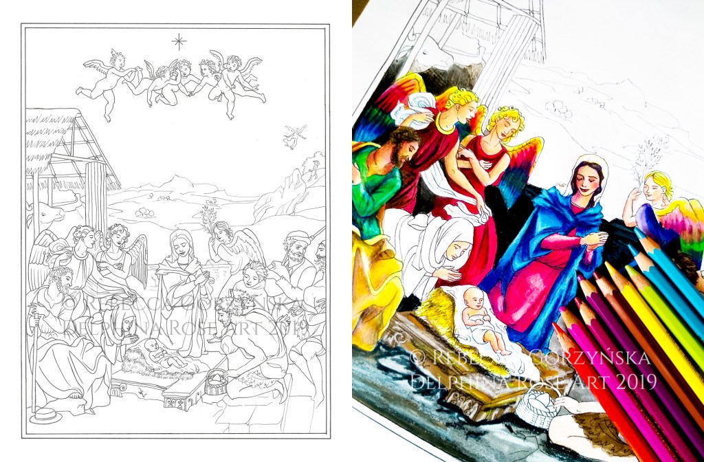 Christmas coloring contest â delphina rose art