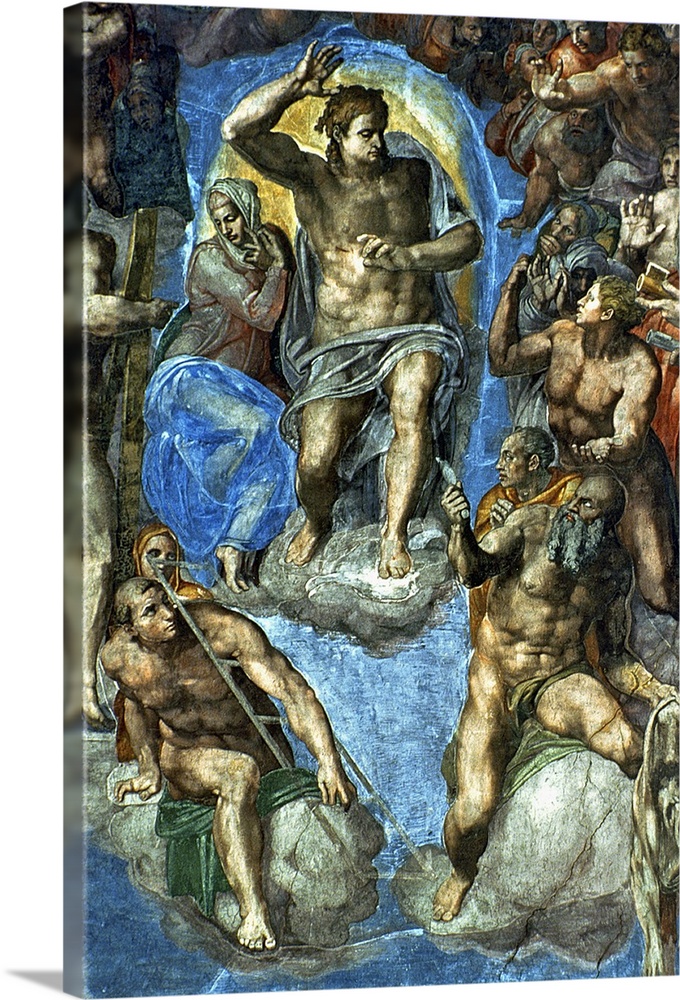 Christ detail from the last judgement in the sistine chapel wall art canvas prints framed prints wall peels great big canvas
