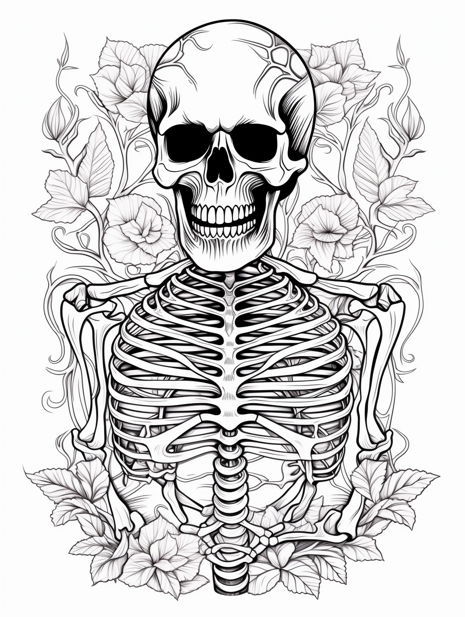 Skeleton skeleton coloring pages years old coloring pages