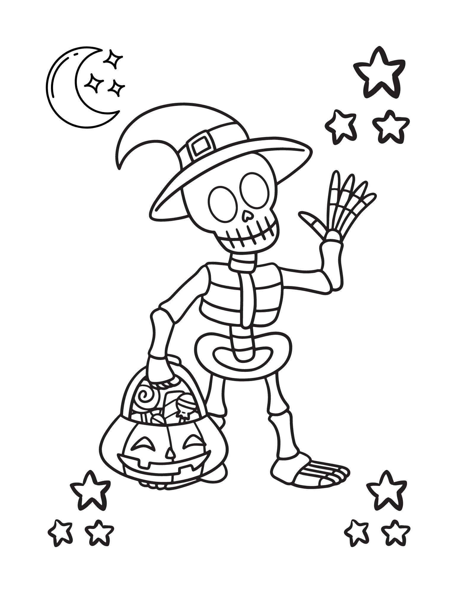 Skeleton color pages