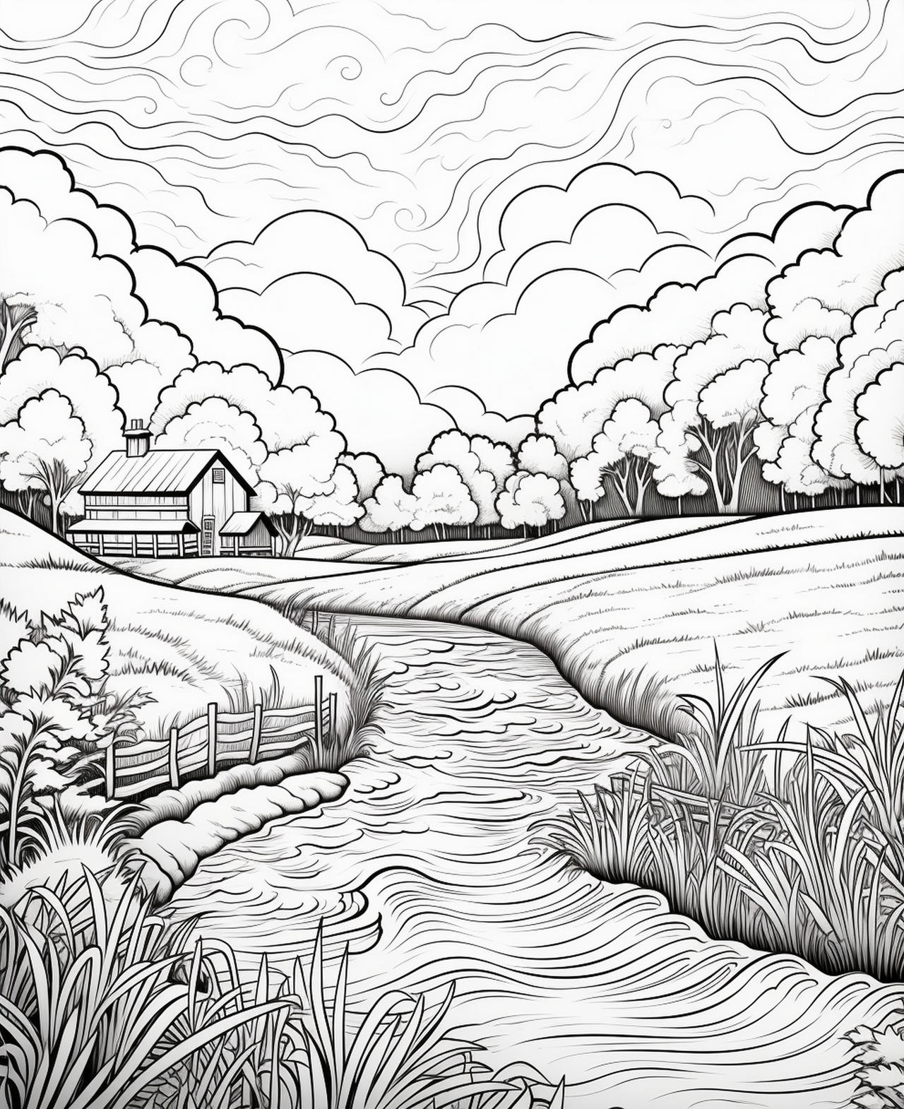 Nature coloring pages in premium quality by coloringbooksart on