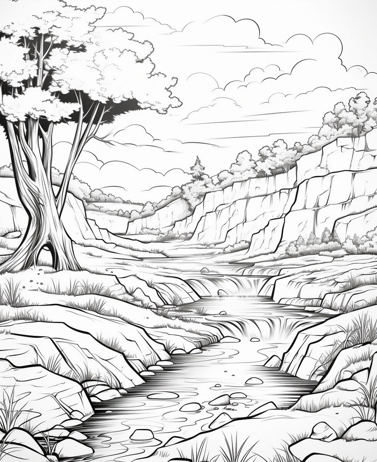Nature coloring pages in premium quality by coloringbooksart on