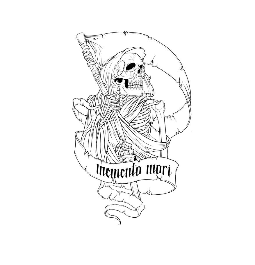 Memento mori line by hypnowltattoo on