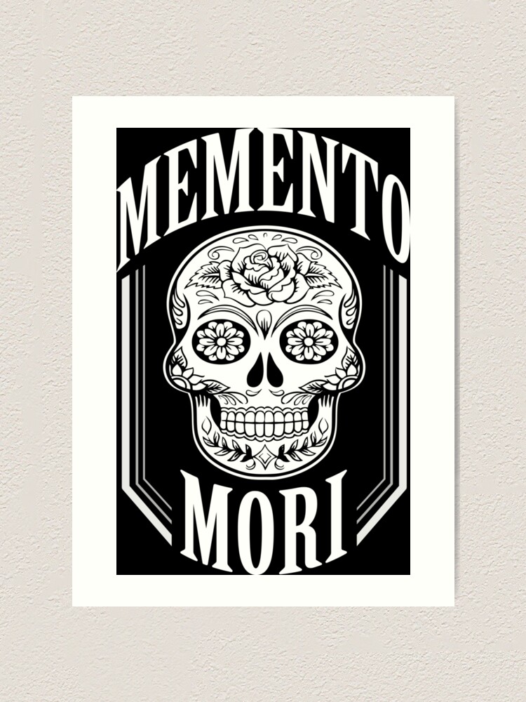Memento mori with a calaverasugar skull art print for sale by elvin dantes