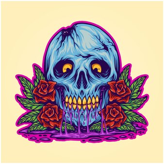 Page skull pop art images