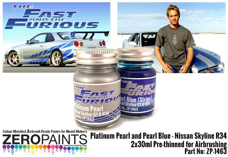 Fast and furious platinum pearlpearl blue paints xml paul walker nissan skyline r zp