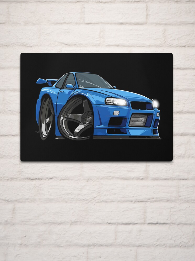 Nissan skyline r gtr metal print for sale by brad van geest