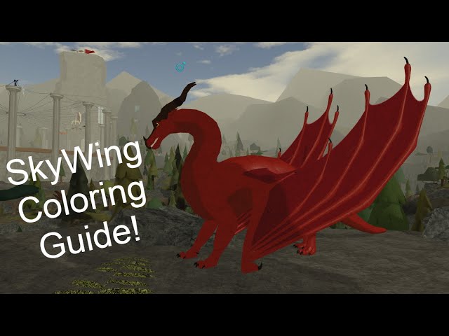 Skywing coloring guide for roblox wings of fire color options for your skywing