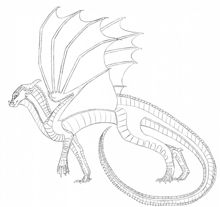 Skywing lineart by arkdragon on sketchers united