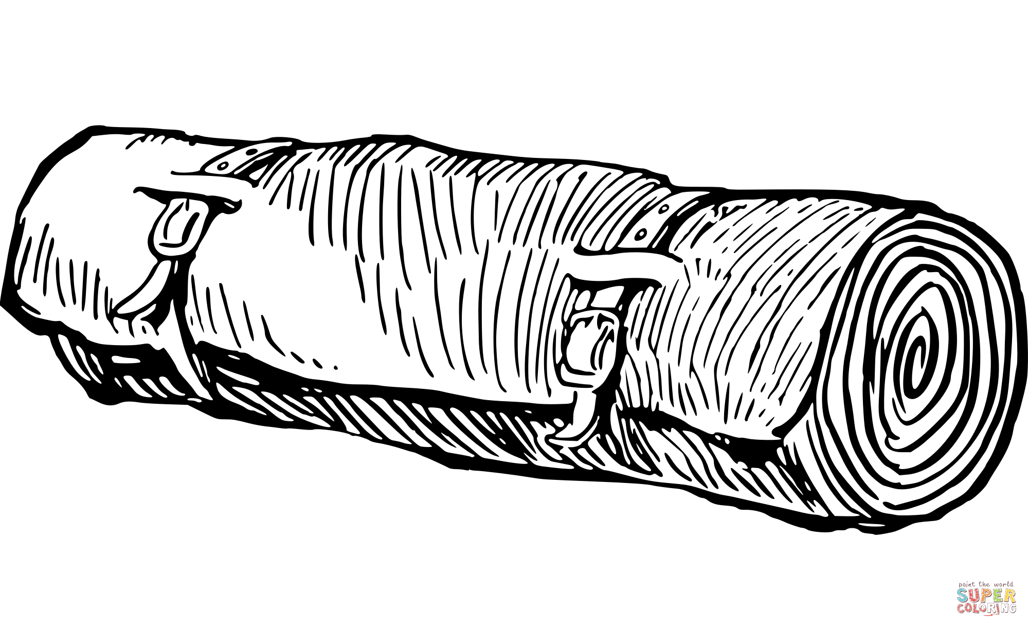 Vintage camping rollup coloring page free printable coloring pages