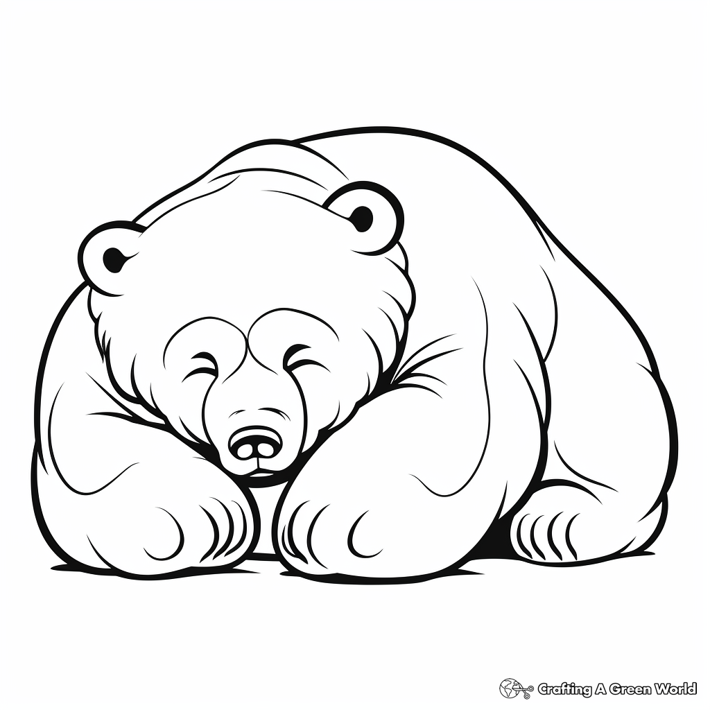 Sleeping bear coloring pages