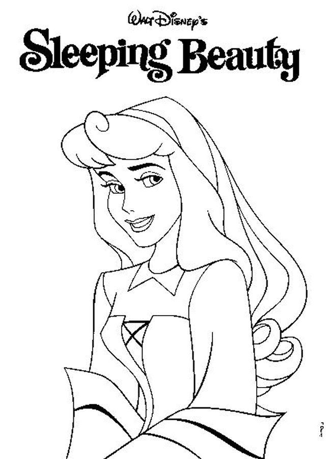 Printable sleeping beauty colouring pages