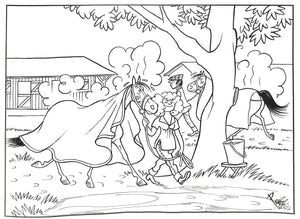 Pebs thoroughbreds a story coloring book peb original drawings by
