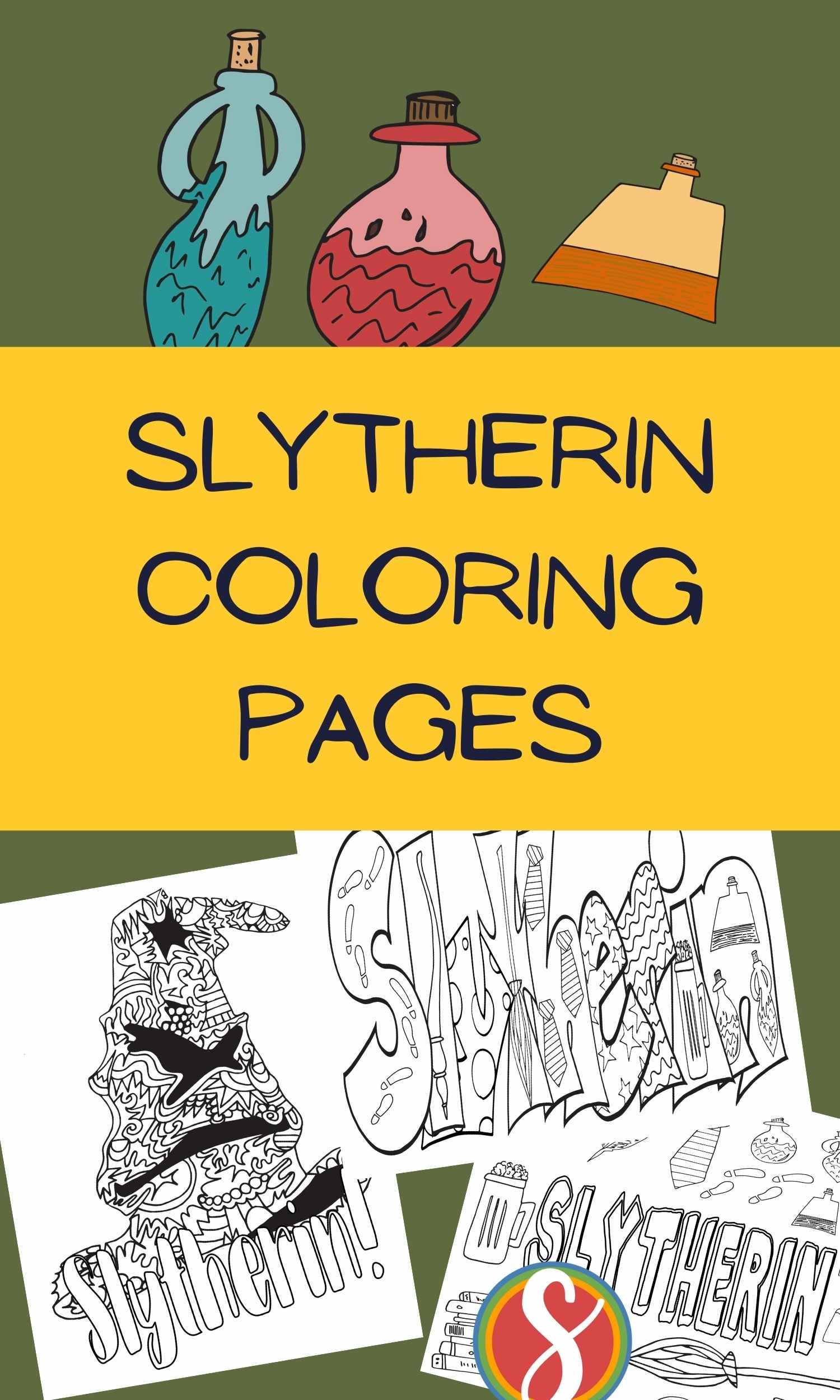 Free slytherin pages from hogwarts â stevie doodles