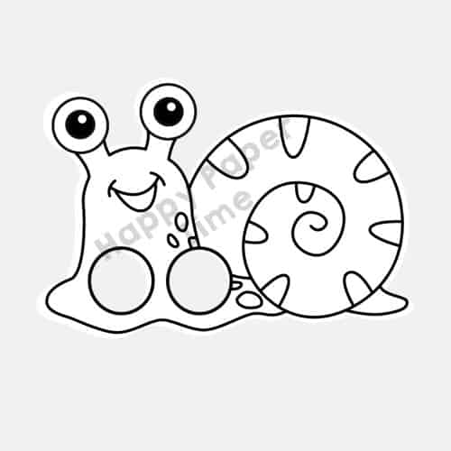 Snail finger puppet printable coloring