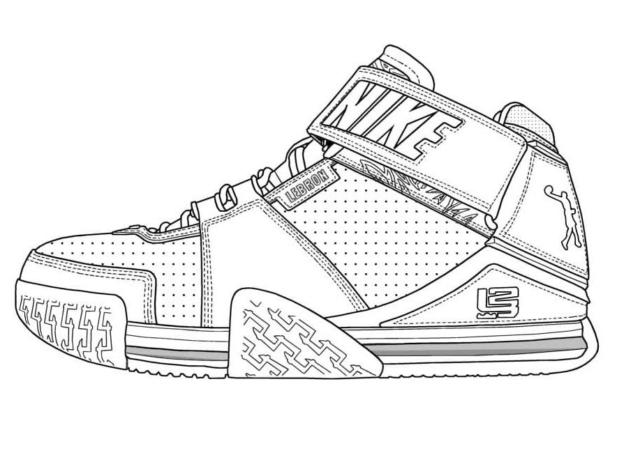 Sneaker coloring pages by coloringpageswk on