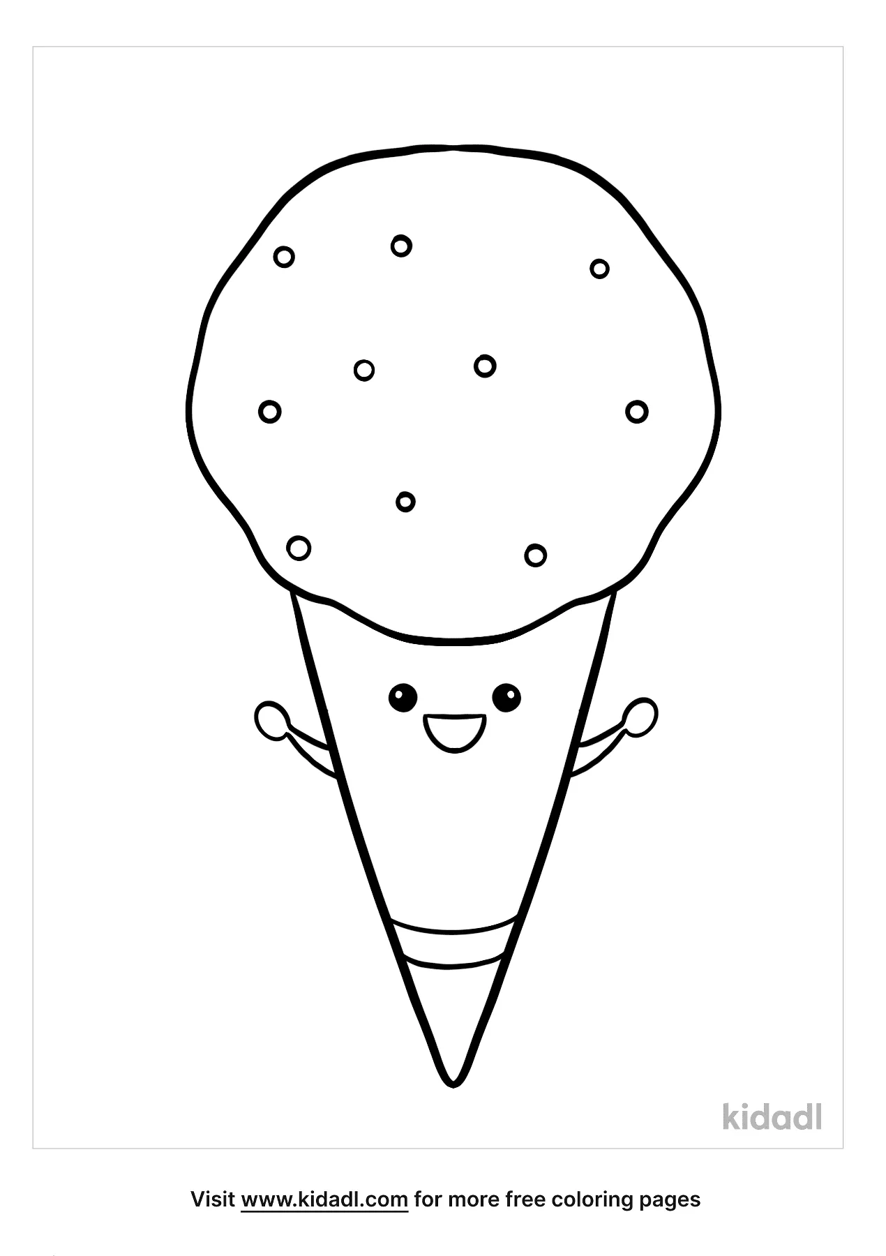 Free snow cone coloring page coloring page printables
