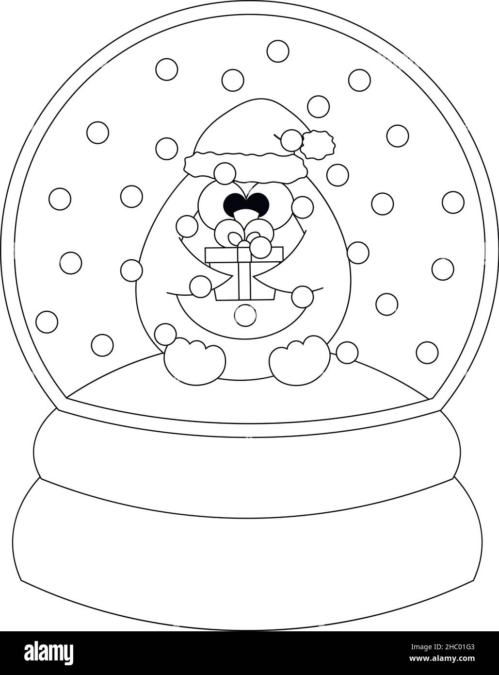 Animal snow globe black and white stock photos images
