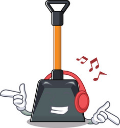 Snow shovel emoticon vector images over