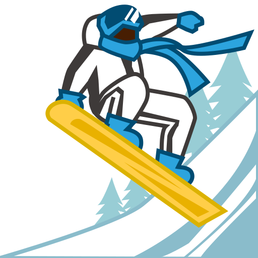 Ðð snowboarder dark skin tone on emojidex