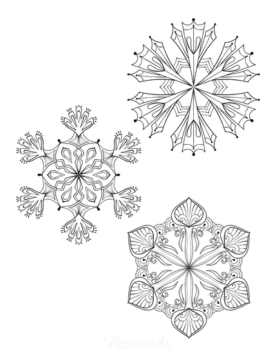 Best snowflake coloring pages free snowflake templates