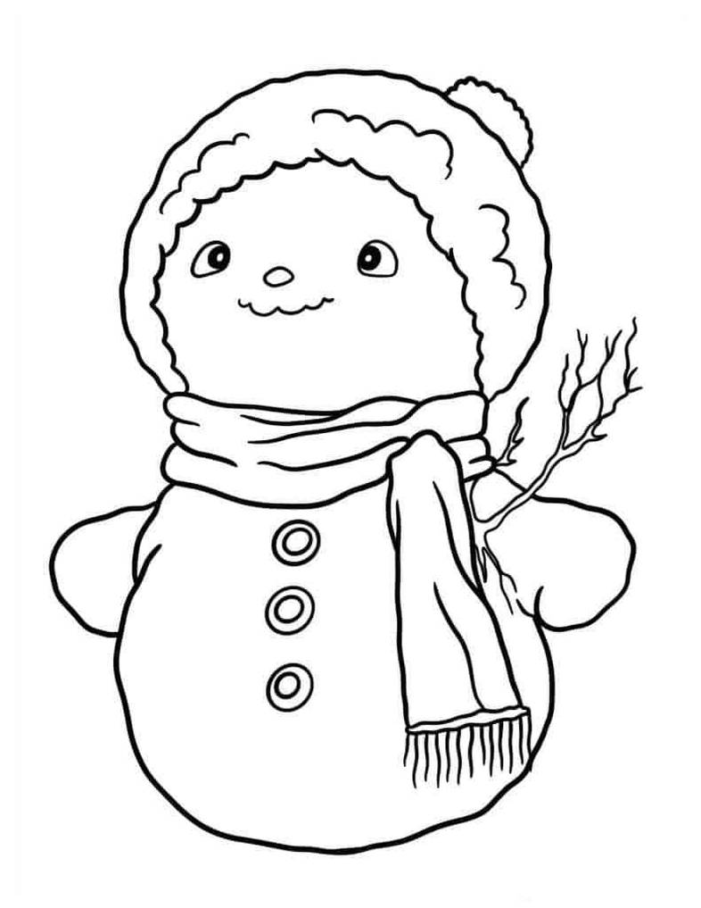 Snowman coloring pages by coloringpageswk on