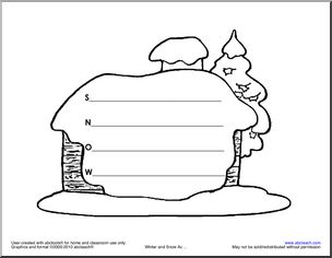 Writing poetry acrostics snow winter primary elementary