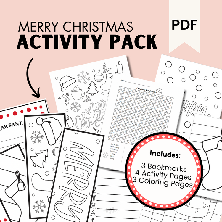 Christmas activity pack printable â meg bon llc