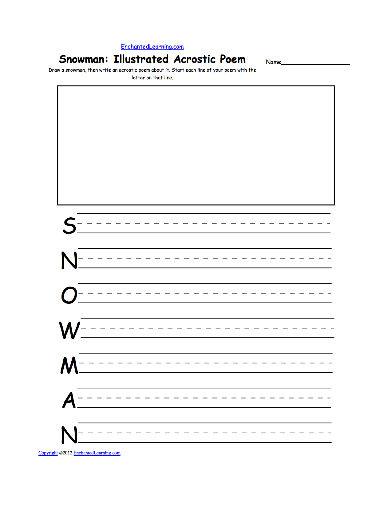 Writing worksheets winter k
