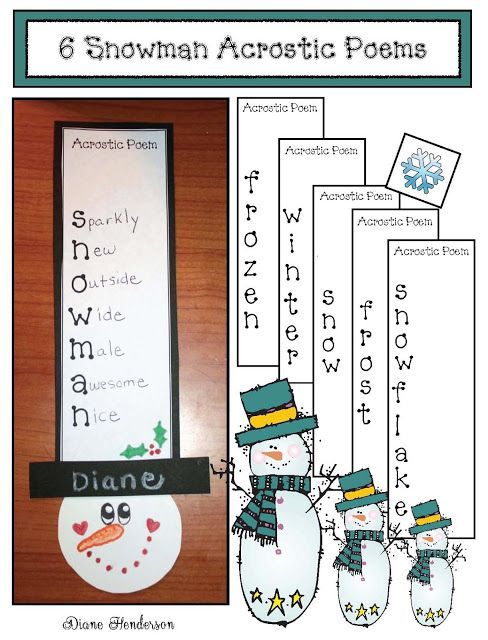 Snowman acrostic poems
