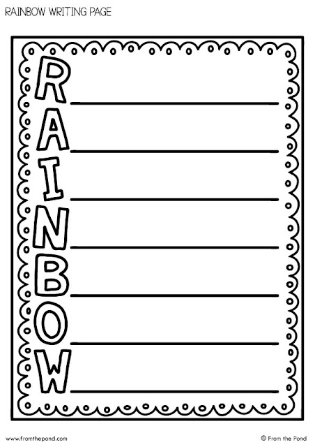 Rainbow sunshine craft from the pond