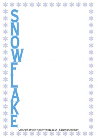 Snowman acrostic poem printable