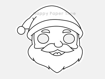 Snowman mask printable christmas craft kids