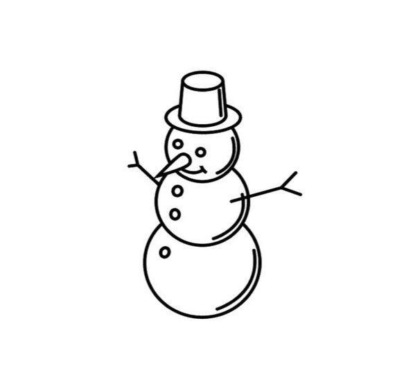 Snowman svg instant digital download cricut svg winter christmas clip art png svg silhouette vector svg png jpg clip art snowman outline