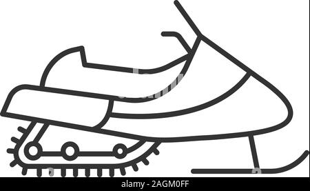 Snowmobile linear icon thin line illustration motor sled contour symbol vector isolated outline drawing stock vector image art