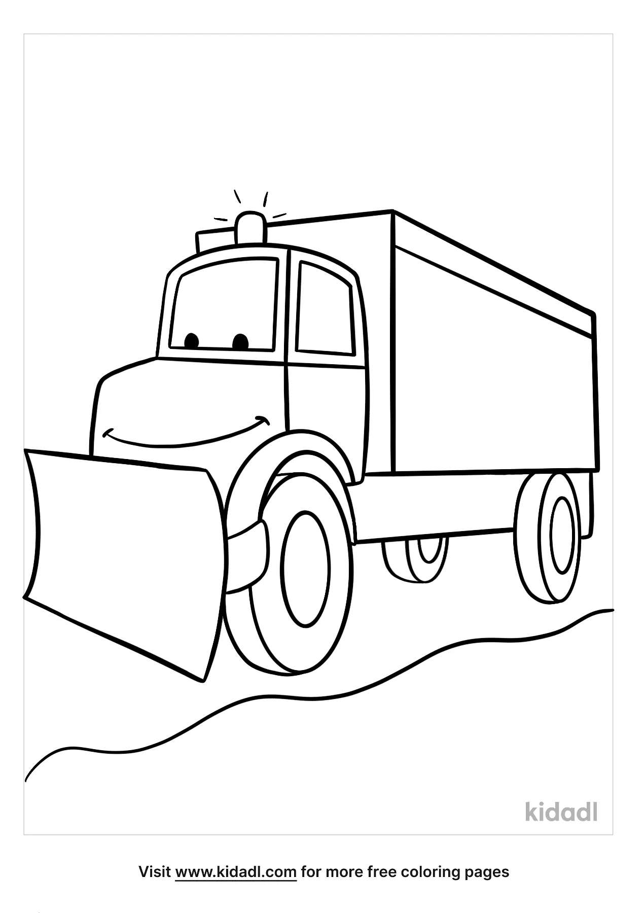 Free snow plow coloring page coloring page printables