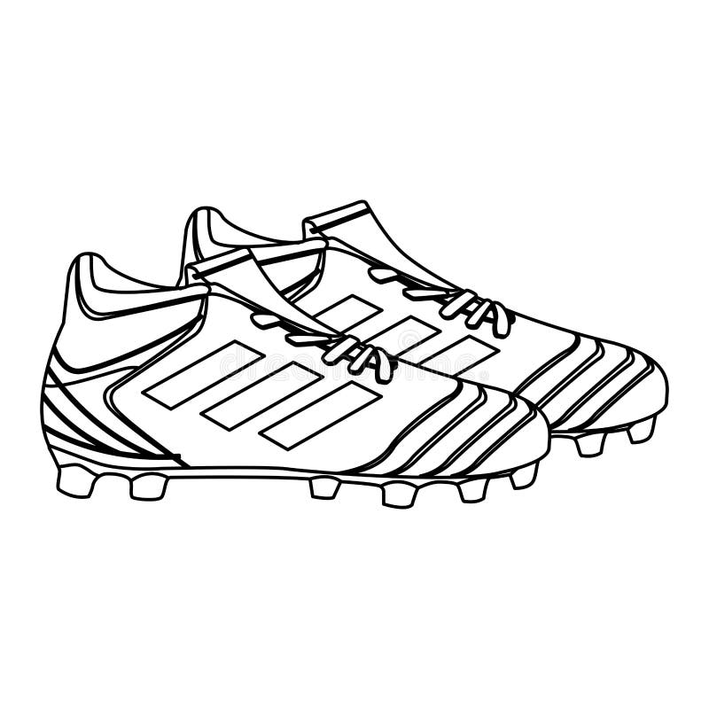 Soccer boots icon stock vector illustration of football