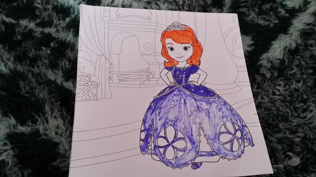 Sofia the first coloring page by mileymouse on
