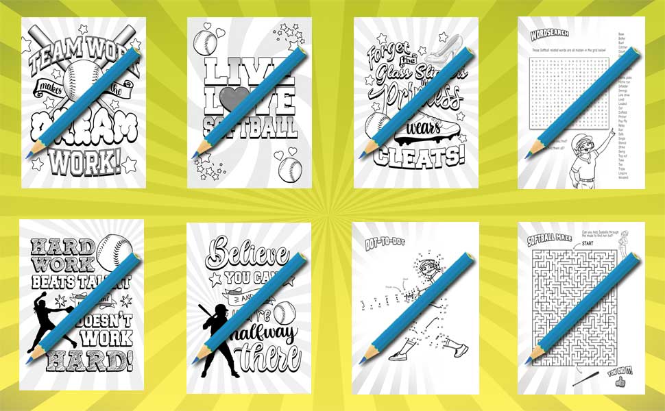 The fastpitch softball coloring book pages of coloring and activities for softball players everywhere active kids books craigen thom books