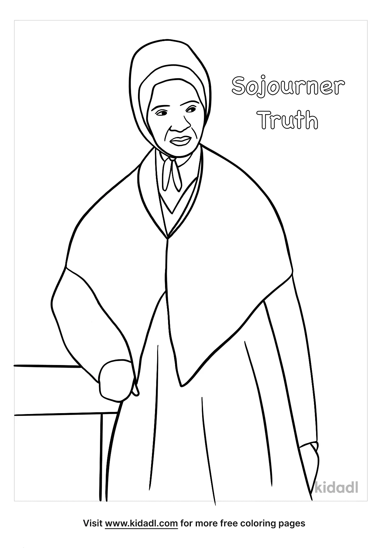 Free sojourner truth coloring page coloring page printables